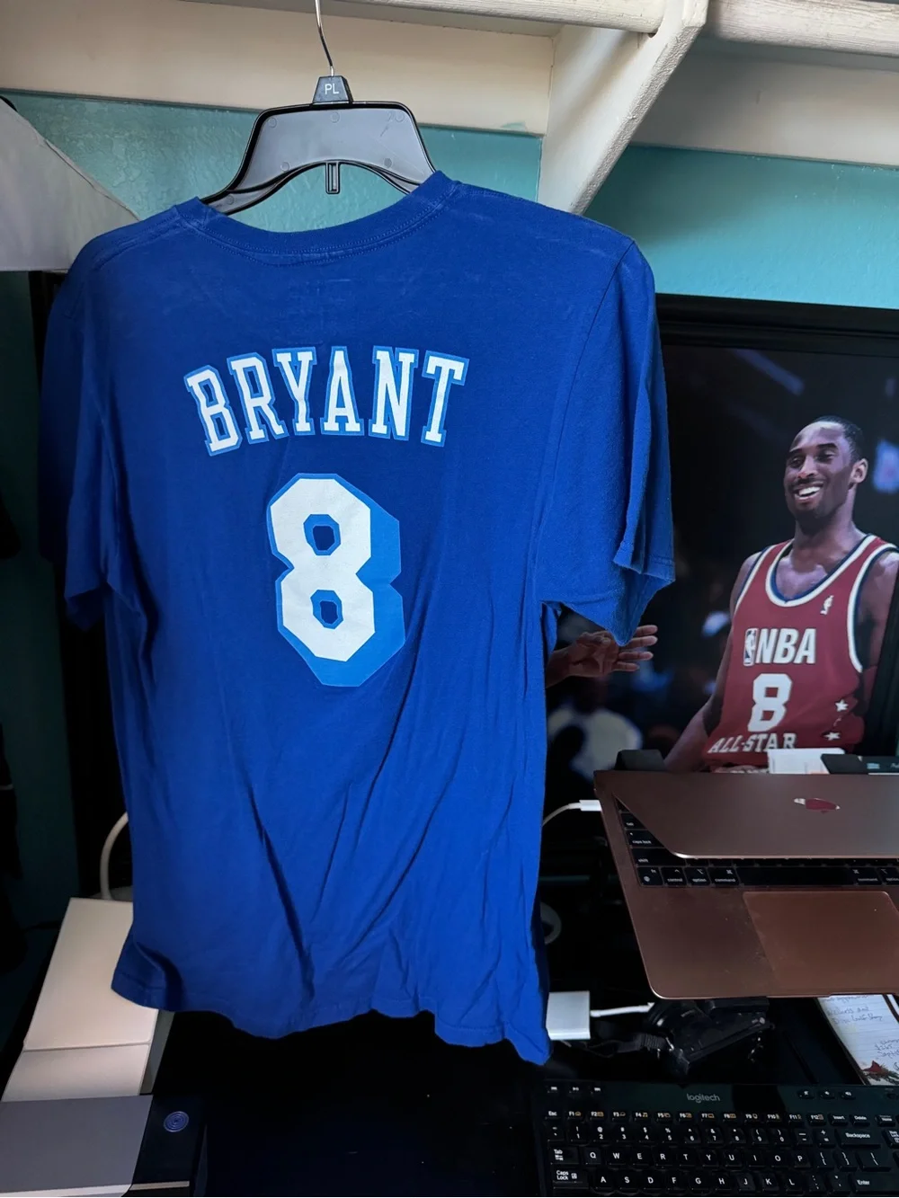 adidas Royal Blue Los Angeles #8 Graphic Tee